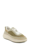 Chloé Nama Suede Stitch Walking Sneakers In Green