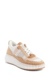 Chloé Mesh Nama Low-top Sneakers With Suede Inserts In Brown