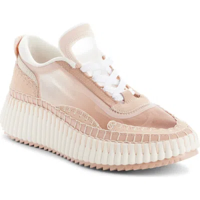 Chloé 579 Nama Nylon Mesh Sneakers In Brown