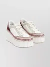 Chloé Nama Platform Sneakers Multicolor Panels In White