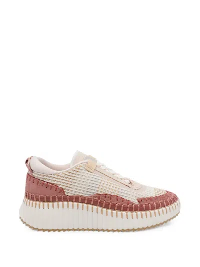 Chloé Nama Platform Sneakers In Neutral