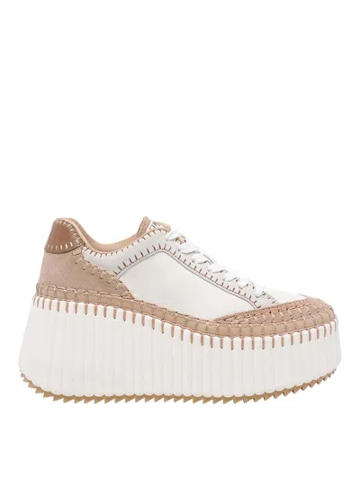 Chloé Nama Platform Sneakers In Brown