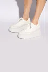 Chloé Nama Embroidered Suede And Recycled Mesh Sneakers In White