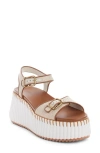 Chloé Nama Platform Wedge Sandal In White