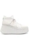 Chloé Baskets Compensées Nama Femme Blanc Taille 37 100% Cuir De Veau In White