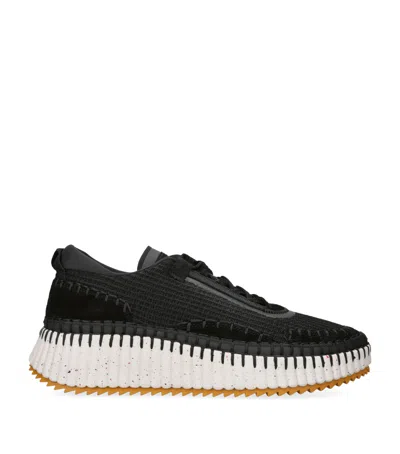 Chloé Nama Runner Sneakers In Black