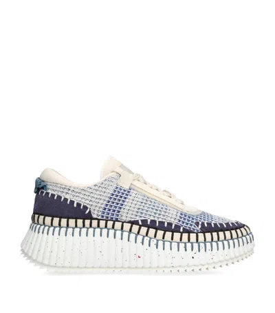 Chloé Nama Stitch Walking Sneakers In Multi