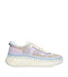 Chloé Chloe Women Multicolor Fabric Nama Sneakers In Purple