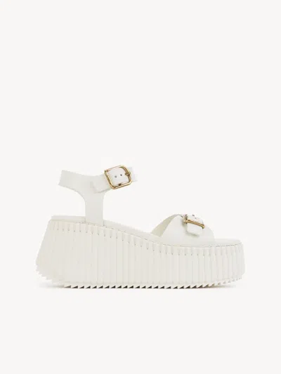 Chloé 80mm Buckle-fastening Platform Sandals In White