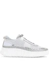 Chloé Nama Silver Grey Polyester Trainers