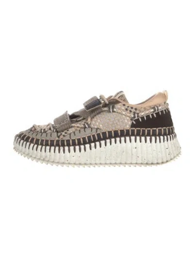 Pre-owned Chloé Nama Slip-on Sneaker Sneakers In Brown