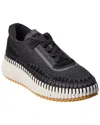 Chloé Nama Embroidered Suede And Recycled-mesh Sneakers