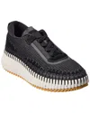 Chloé Nama Embroidered Suede And Recycled-mesh Sneakers