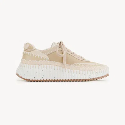Chloé Baskets Nama Femme Beige Taille 41 100% Polyester