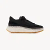 Chloé Fabric Sneakers With Suede Profiles In Black
