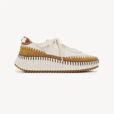 Chloé Baskets Nama Femme Brun Taille 38 100% Cuir D'agneau In Brown