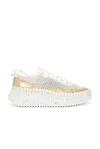 Chloé Nama Low-top Sneakers In Gold