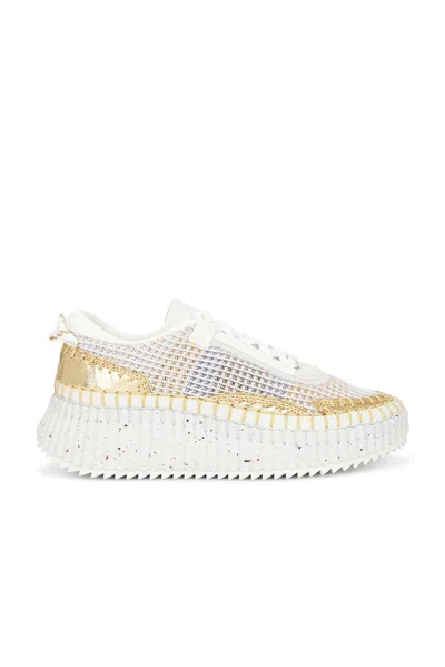 Chloé Nama Low-top Sneakers In Goldcolor