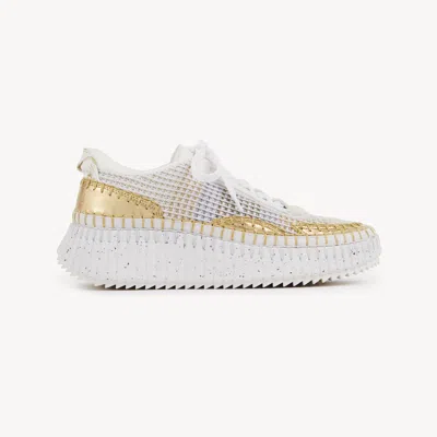 Chloé Nama Low-top Sneakers In Goldcolor