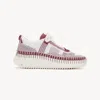 Chloé Nama Sneaker Green Size 6 100% Polyester, Bovine Leather, Polyurethane, Thermoplastic Polyurethane In Multi