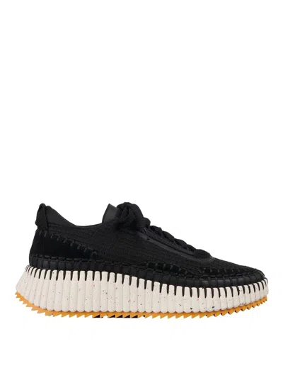 CHLOÉ ZAPATILLAS - NEGRO