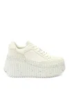 Chloé Chloe Nama Panelled Leather Flatform Sneakers In White