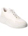 Chloé Nama Embroidered Suede And Recycled Mesh Sneakers In White