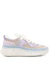 Chloé Chloe Women Multicolor Fabric Nama Sneakers In 紫色