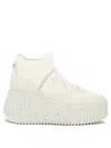 Chloé Baskets Compensées Nama Femme Blanc Taille 37 100% Cuir De Veau In White
