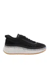 Chloé Nama Lace-up Sneakers In Black