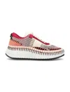 Chloé Nama Low-top Sneakers In Dark Ruby