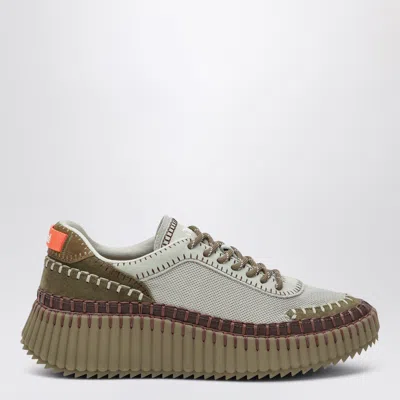 Chloé Nama Sneakers In Military Green