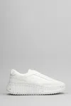 Chloé Nama Embroidered Suede And Recycled Mesh Sneakers In White