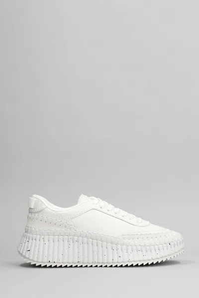 Chloé Nama Trainers In White Leather
