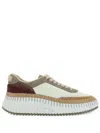 Chloé Nama Platform Sneaker In Army Green