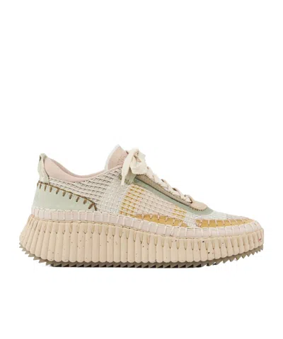 Chloé Nama Sneakers In Nude