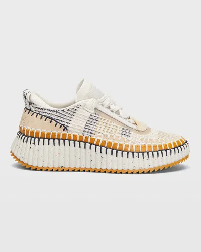 CHLOÉ NAMA STITCH WALKING SNEAKERS