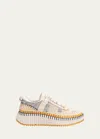 Chloé Nama Stitch Walking Sneakers In Biscotti Beige