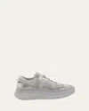 Chloé Nama Stitch Walking Sneakers In Silver