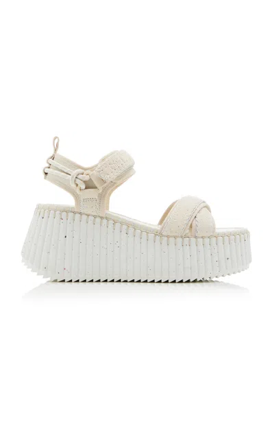 Chloé Nama Sandals In White