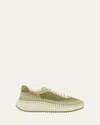 Chloé Nama Suede Stitch Walking Sneakers