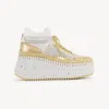 Chloé Wedge High-top Casual Shoes In Gold
