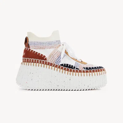Chloé Nama Wedge Sneaker In Multi