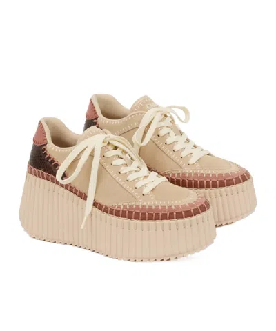 Chloé Nama Wedge Sneaker In Multi