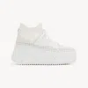 Chloé Nama Wedge Sneaker In White