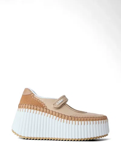 Chloé Nama Wedge Sneakers In Multi