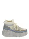 Chloé Nama Wedges Sneakers In Blue