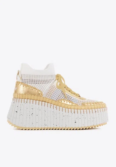 CHLOÉ NAMA WEDGE SNEAKERS