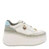 Chloé Nama Platform Wedge Sneaker In White