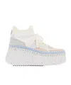 Chloé Nama Wedges Sneakers In White